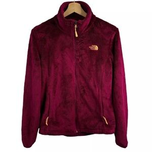 The North Face Jacket Osito Sherpa Teddy Burgundy Women's Small Full Zip Sweater